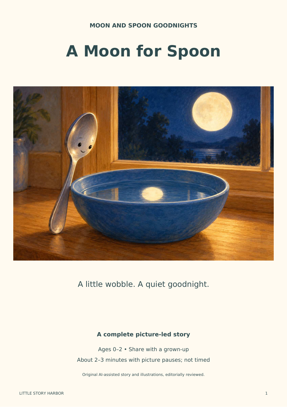 Original cover illustration for A Moon for Spoon