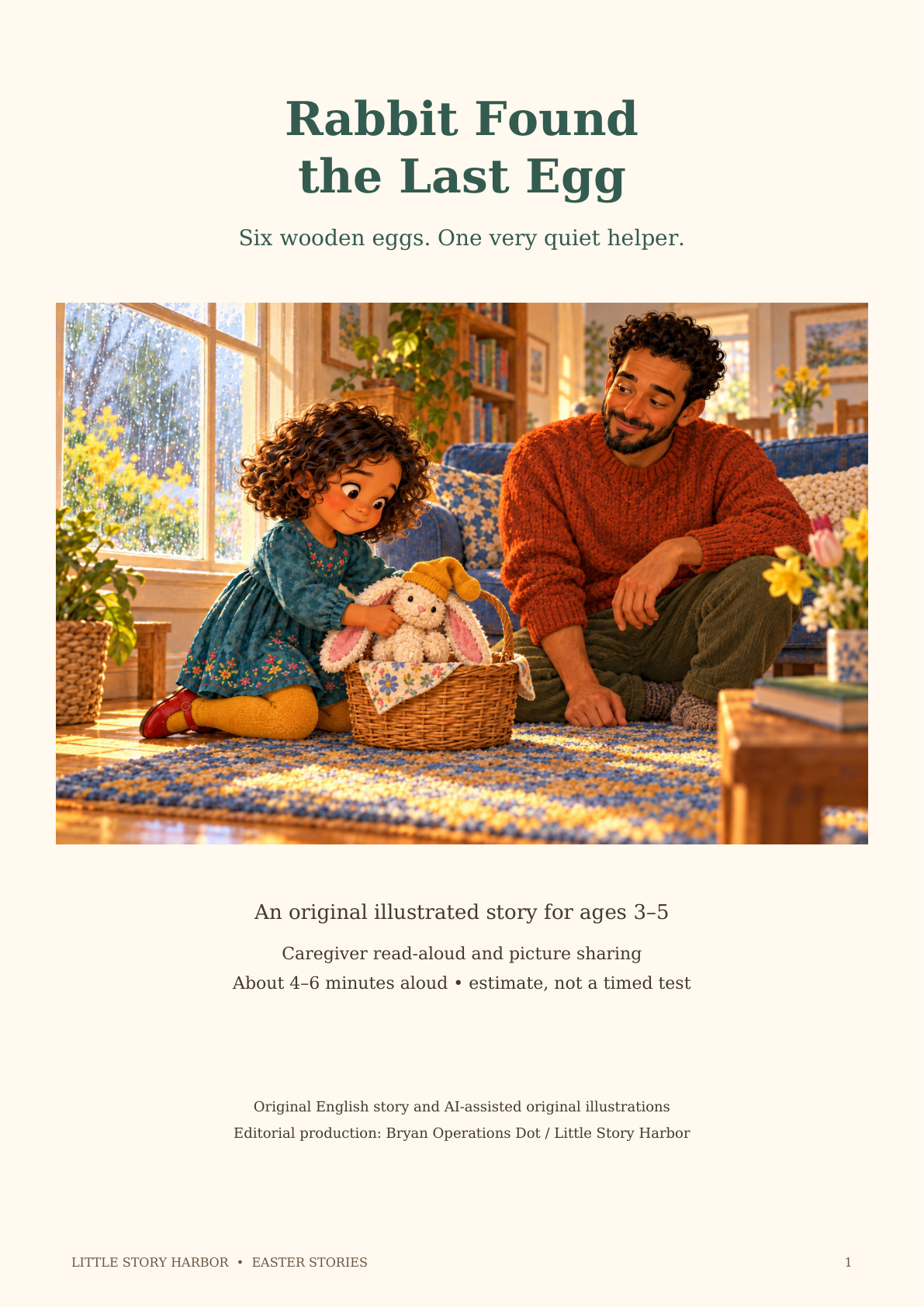 Original cover illustration for Rabbit Found the Last Egg