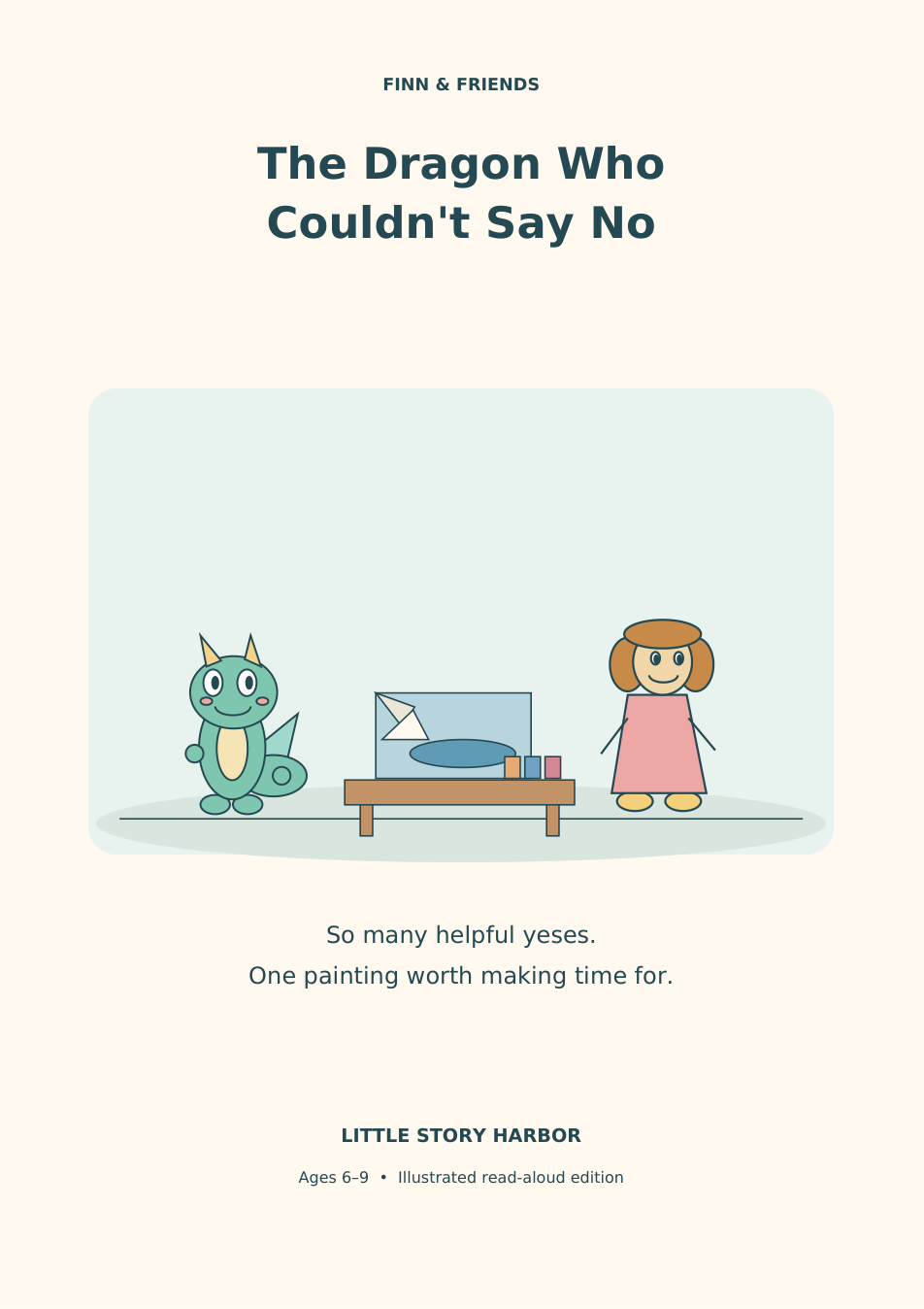 Original cover illustration for The Dragon Who Couldn't Say No
