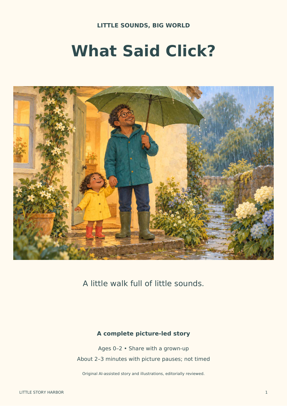 Original cover illustration for What Said Click?